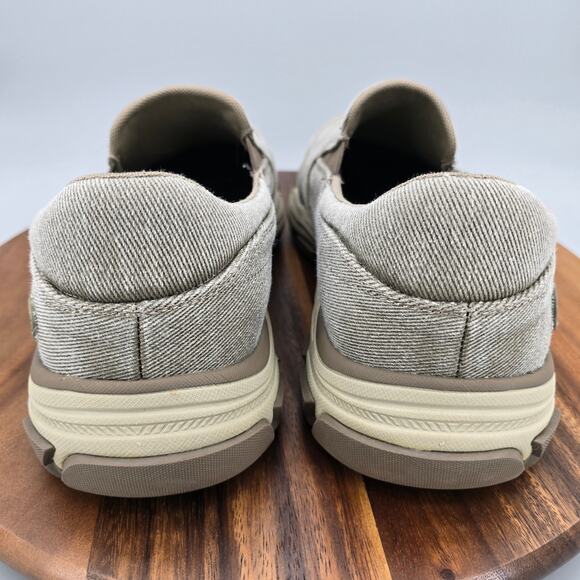 Skechers Shoes Mens 11.5 Taupe Canvas Slip On Comfort Relaxed Fit Casual Sneaker main image 7